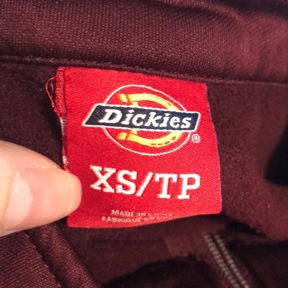 Dickies burgundy logo zipper jacket size XS - Picture 8 of 9